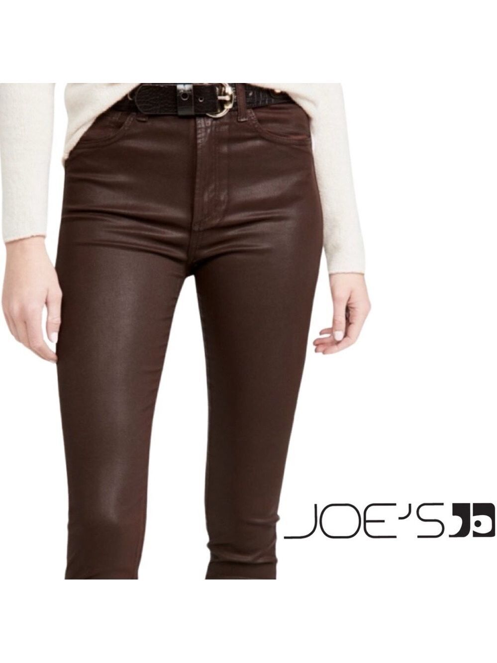 NWT $198 Joe’s The Charlie Maroon High Rise Skinny Ankle